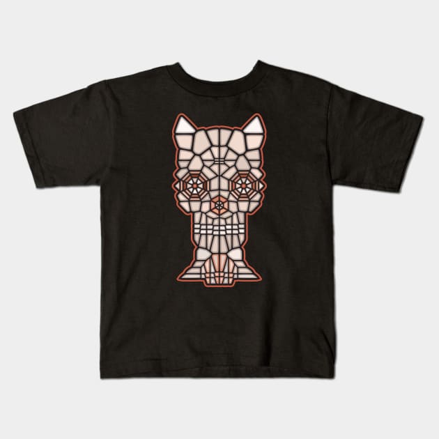 Demon Skull Voronoi Kids T-Shirt by EnriqueV242